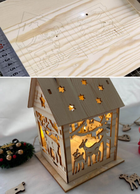 Christmas House laser marking